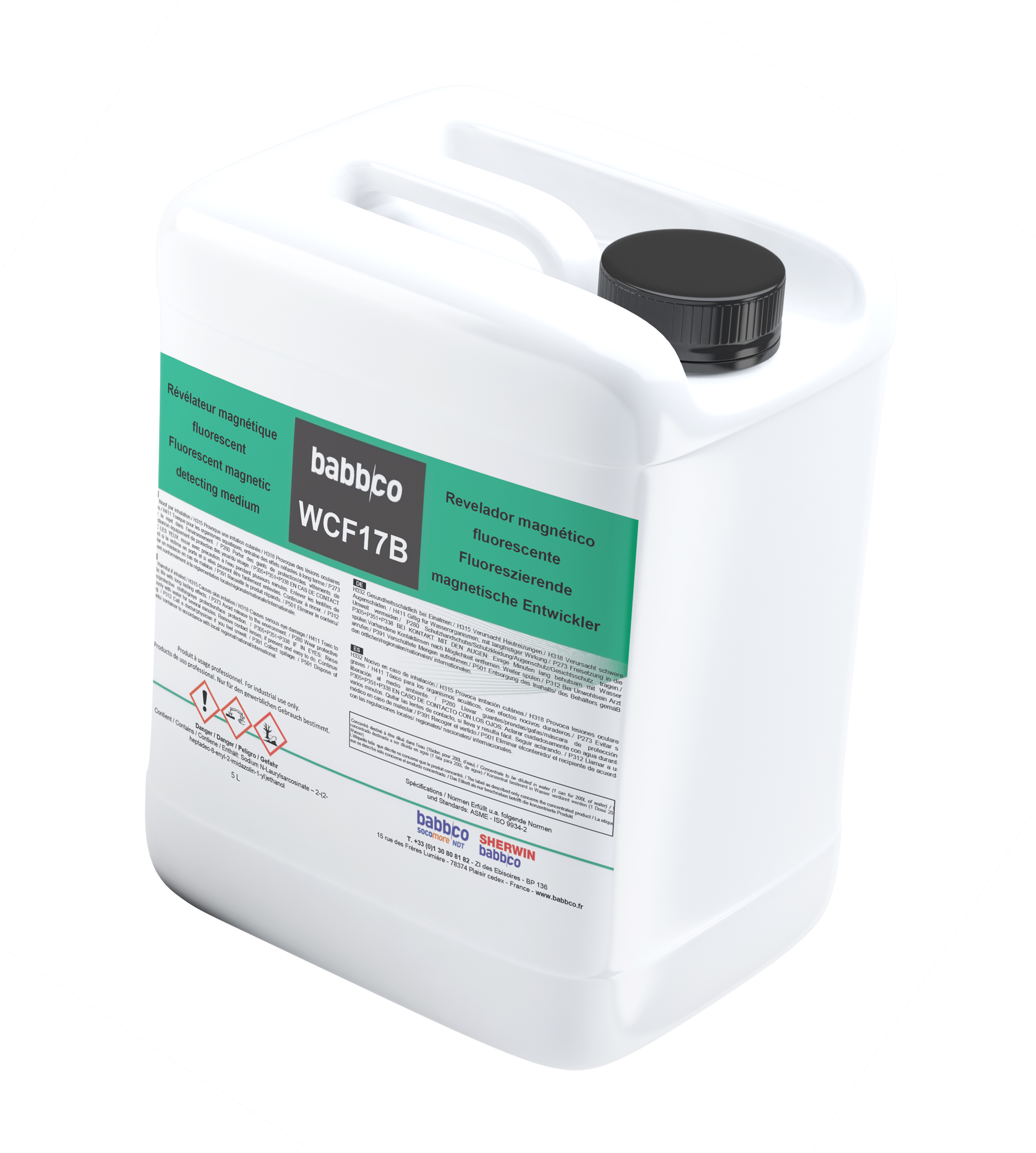 WCF17B REVEL MAGNETIQUE FLUO BASE EAU 5L BIDON
