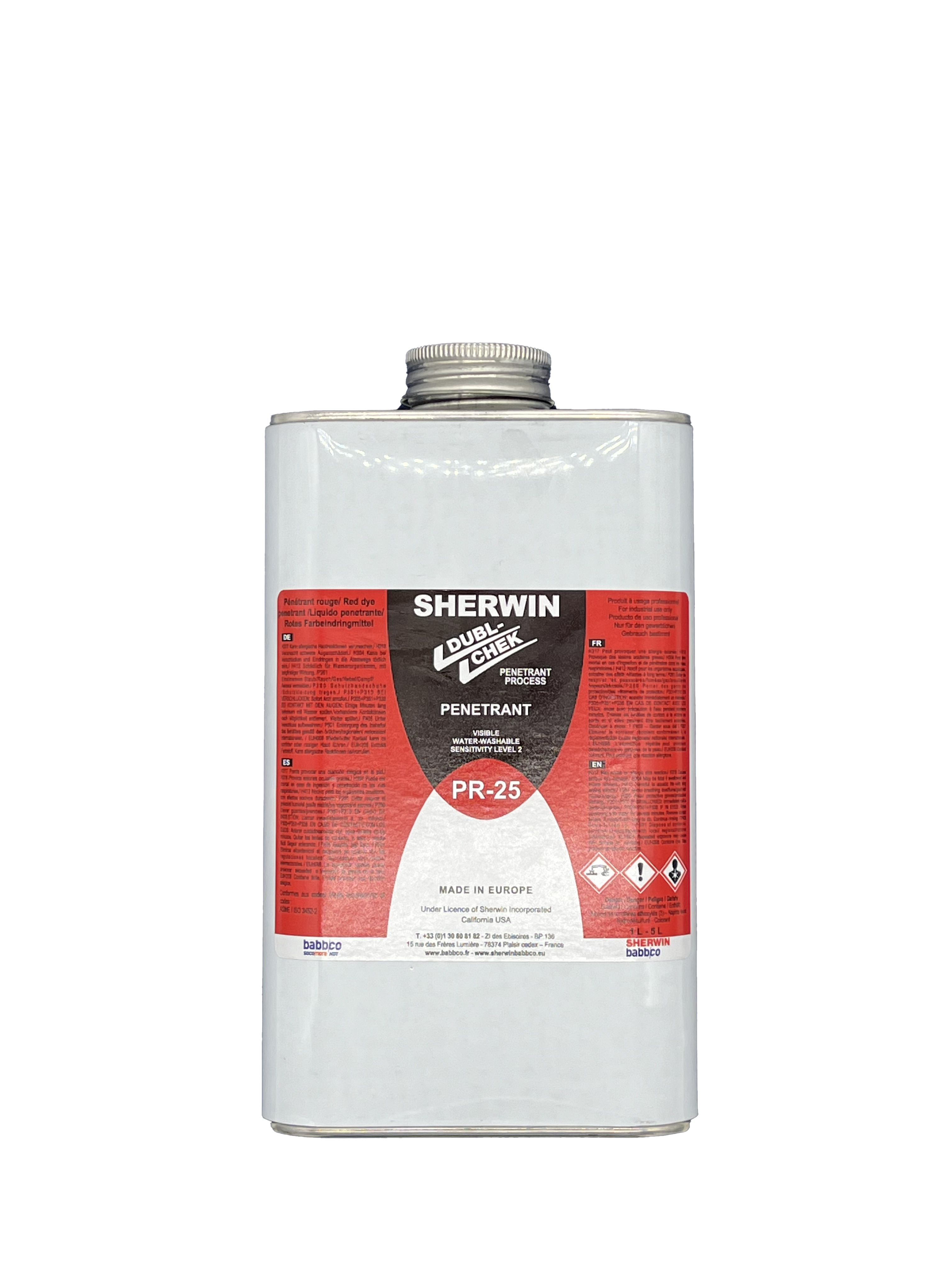 PR25 RED DYE PENETRANT 1L METAL BARREL