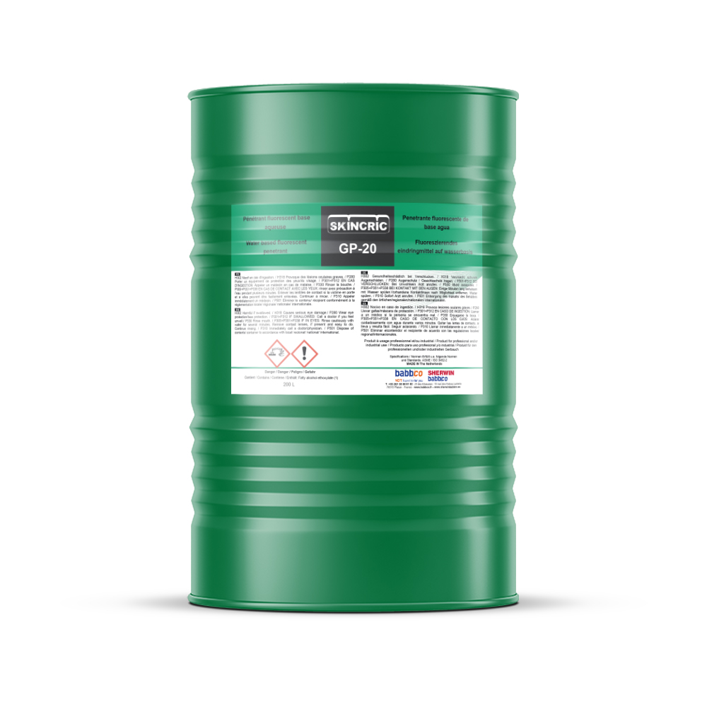 SKINCRIC GP-20 PENETRANT FLUO WW 200L FUT NIVEAU2